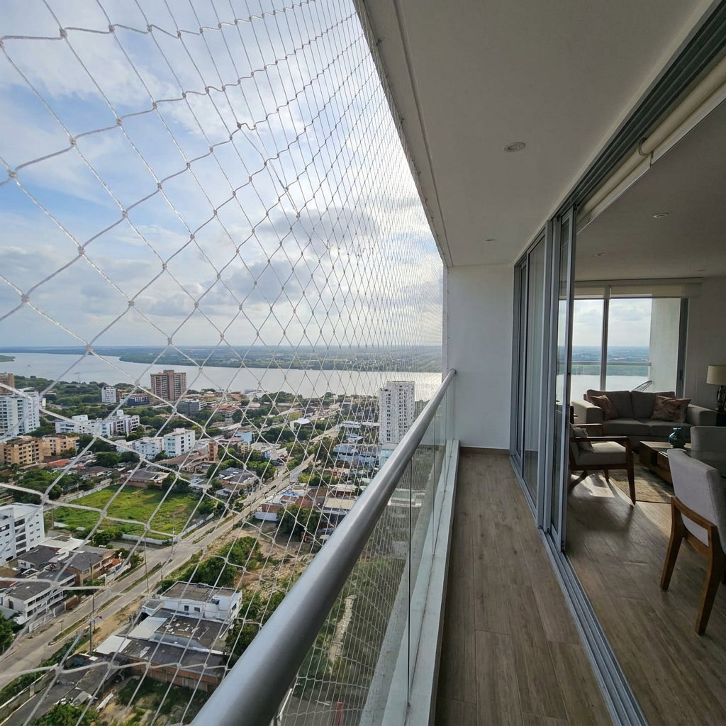 Malla para balcon conjunto residencial Barranquilla
